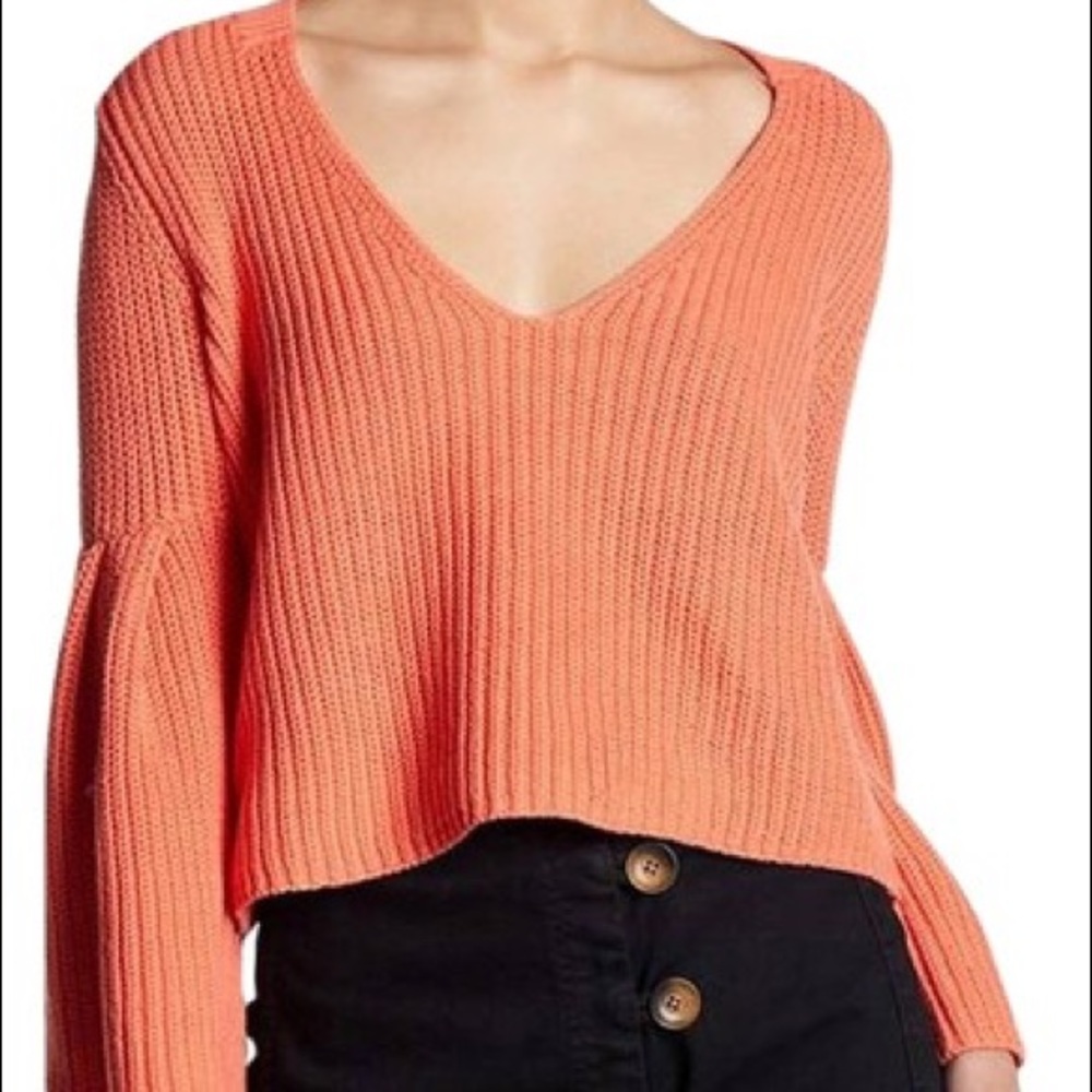 Free people bell sleeve sweater